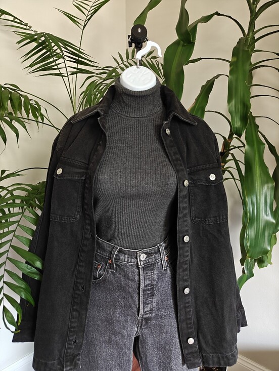 H&M Jackets & Blazers - H&M Oversized / Unisex Denim Shacket